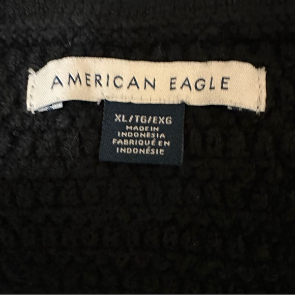 American Eagle black cinced front cropped crochet tube Top XL - Picture 8 of 12